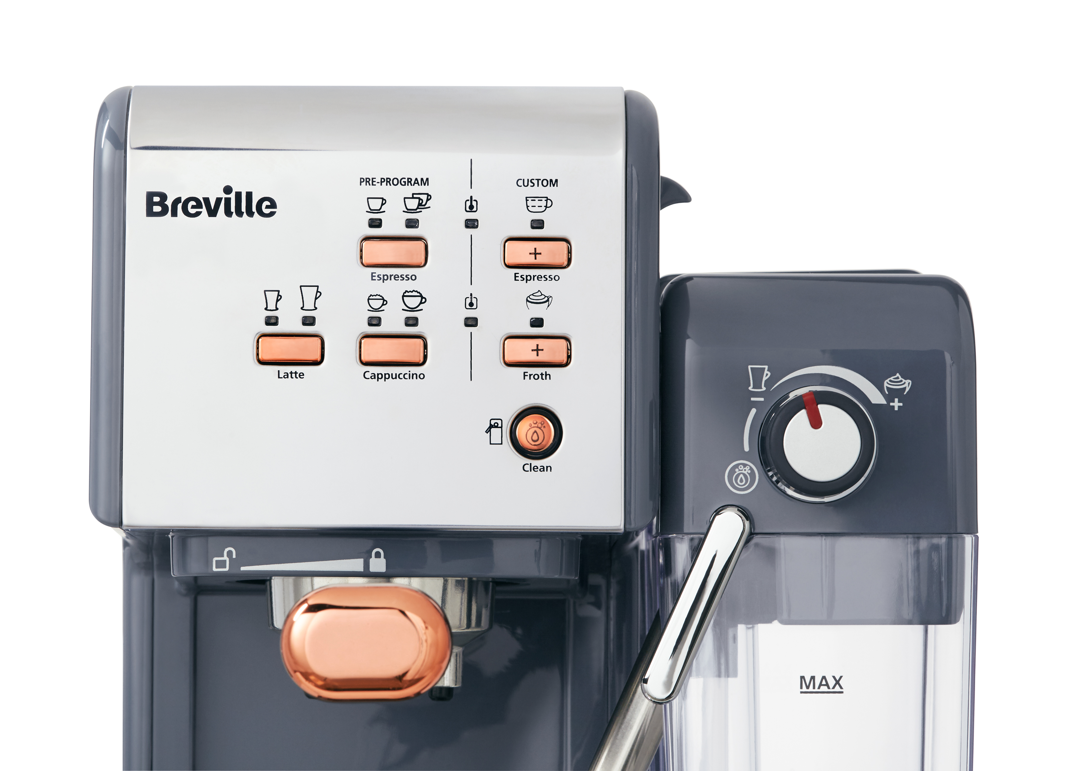 Breville CoffeeHouse Granite Grey & Rose Gold Breville UK